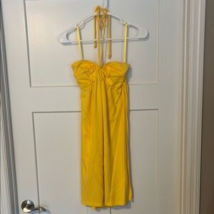 Yellow Strapless Dress